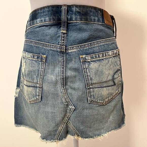 Distressed Denim Mini Skirt - Picture 3 of 4